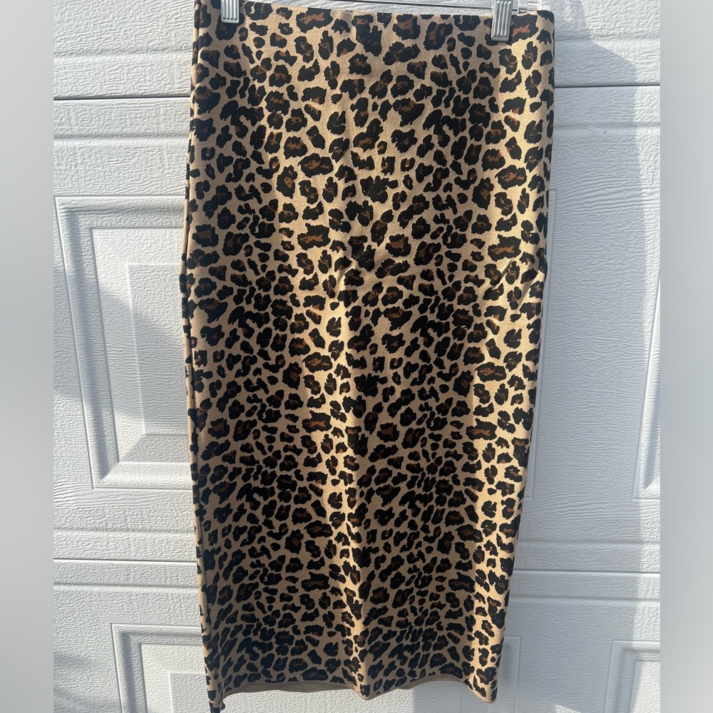 NWT ZARA Animal Print Stretch Knit Skirt - Picture 3 of 4